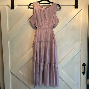 Heart & Moon Mauve Midi Dress open sides size XL